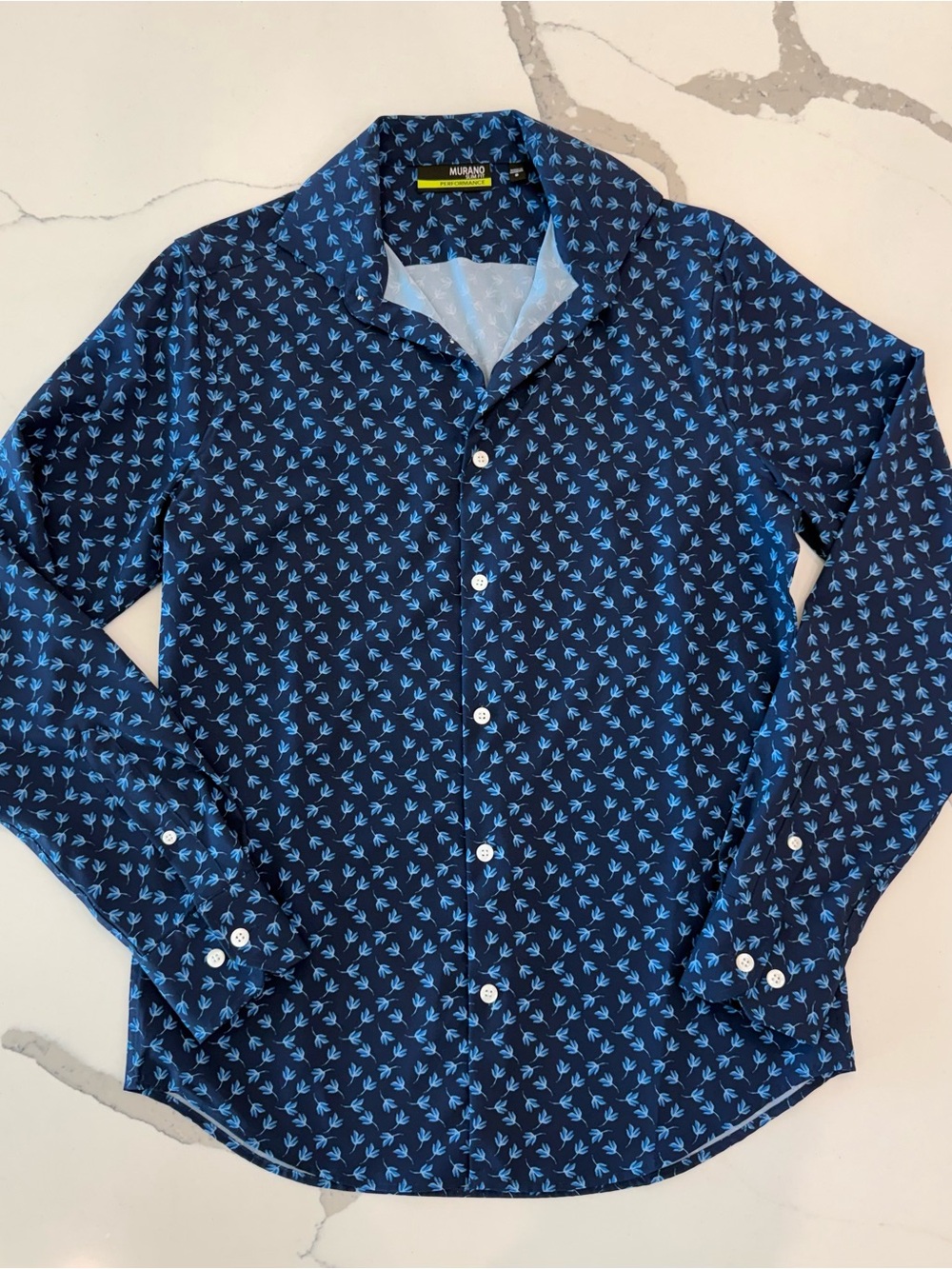 Men’s Murano Two Tones of Blue Dress or Casual Shirt